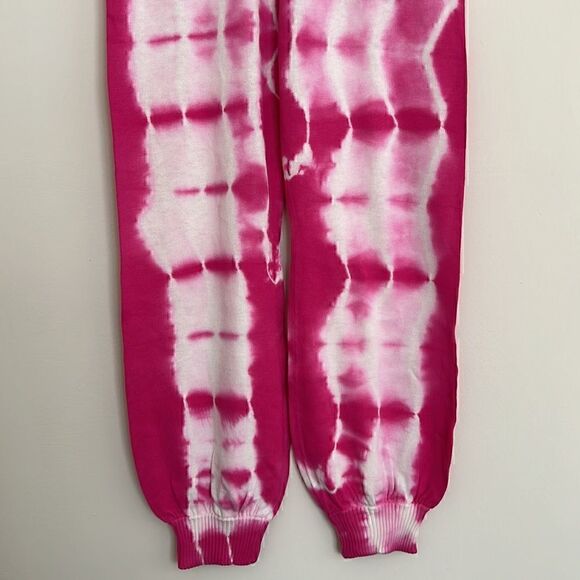 NWT GENERATION LOVE Anna Tie Dye Knit Jogger In Pink & White Size S - Picture 4 of 12